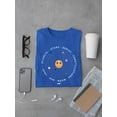 thumbnail image 3 of Galactic Smiley - Cosmic Orbit Emoji Graphic Men's T-shirt, 3 of 4