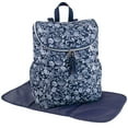 thumbnail image 3 of Baby Essentials 2 Piece Baby Diaper Backpack with Stroller Straps and Matching Changing Pad in Navy Blue Floral, 3 of 10