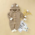 thumbnail image 6 of Fjofpr Baby Girl Clothes Newborn Baby Boy Clothes Clearance Baby Boy Clothes Clearance Baby Winter Clothes Newborn Baby Girls Boys Winter Warm Knit Outwear Sweater Hooded Romper Jumpsuit（0-24M）, 6 of 9