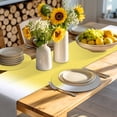 thumbnail image 4 of Yellow White Grey Ombre Round 13 Inch Placemats Set of 2, Modern Abstract Aesthetics HeatResistant Non Slip Place Mats for Dining Table, Wipeable Braided Kitchen Table Mats for Housewarming, 4 of 9