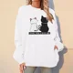 thumbnail image 5 of Sudadera De Mujer Con Capucha - Gato Blanco Y Negro, 5 of 5