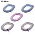 thumbnail image 2 of Almohadillas de cubierta de inodoro gruesas para baño, suaves, de 5 piezas, funda acolchada de fibra elástica cálida y fácil de instalar, 2 of 5
