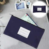 ibasenice Multi Use Navy Money Pouch for Cash and Bills Made with PU and Aluminum Alloy