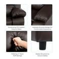 thumbnail image 3 of Gymax Deluxe Padded Kids Sofa Armchair Recliner Headrest Children w/ Storage Arm Brown, 3 of 9