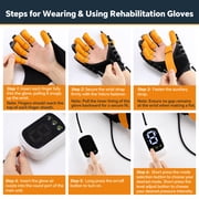 Rehabilitation Robot Glove for Stroke, Hand Exercise Equipment, Fingers Strength Training Device with 4 Mods, 9 Strength Levels, Robot Hand Gloves for Hemiplegic Finger Cramps, Right Hand XL