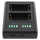 thumbnail image 5 of Asiento de carga Cargador rápido doble Pantalla LCD para batería de cámara NP‑F550/FM50/FM500H, 5 of 8