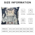 thumbnail image 5 of Throw Pillow Cover Animal Space Cat Astronaut in Universe Funny Kids Helmet  Pillowcase Home Decorative Square Pillow Case Cushion Cover, 5 of 5