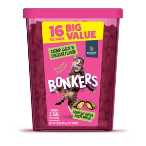 Bonkers Bites Catnip & Chicken Cheddar Treats, 16 oz