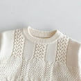 thumbnail image 4 of Annhoo Toddler Boys Girls Long Sleeve Sweaters Fall Winter Round Neck Cable Knitted Tops Kids Casual Shrugs Knitwear, 4 of 6