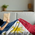 thumbnail image 3 of Phillipine Soft Flannel Fleece Throw Blanket, Map and Flag of Philippines Country Culture and Geography Theme Illustration, Cozy Plush for Indoor and Outdoor Use, 60" x 80", Multicolor, by Ambesonne, 3 of 5