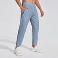 thumbnail image 2 of Hfolob Pants For Men Mens Solid Color Jogging Portable Fitness Sports Casual Comfortable Pants Outdoor Pants, 2 of 5