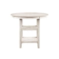 thumbnail image 4 of Benjara Aine 5 PC Round Counter Dining Table- Chair Set- White Wood- Fabric Seat, 4 of 8