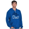 thumbnail image 4 of Fathers Day The Original Classic Dad Men's Big & Tall Graphic Zip Up Hoodie Brisco Brands 5X, 4 of 5