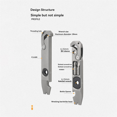 thumbnail image 4 of Titanium EDC Pry Bar,Multifunctional Tool,Wrench/Pry Bar/Screwdrivers/Nail Drivers/Bottle Openers & Other Functions, 4 of 10