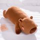thumbnail image 3 of 60-100 muñecos de peluche de carpincho tumbado gigante alfombra de piso de alta calidad animal marrón carpincho alfombra de felpa decoración del hogar regalo para niños niñas, 3 of 5