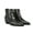 Black Silver, variant on Women's Black Leather A-Blake Pointed Toe Booties 8M