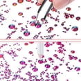 thumbnail image 3 of 2000 Pieces Flat Back Gems Rhinestones 6 Sizes (1.5-6 Mm) Round Crystal Rhinestones with Pick up Tweezer and Rhinestones Picking Pen for Crafts Nail Clothes Shoes Bags DIY Art (Blue Flame), 3 of 6