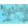 thumbnail image 1 of Ahgly Company Indoor Rectangle Abstract Light Blue Modern Area Rugs, 2' x 5', 1 of 4