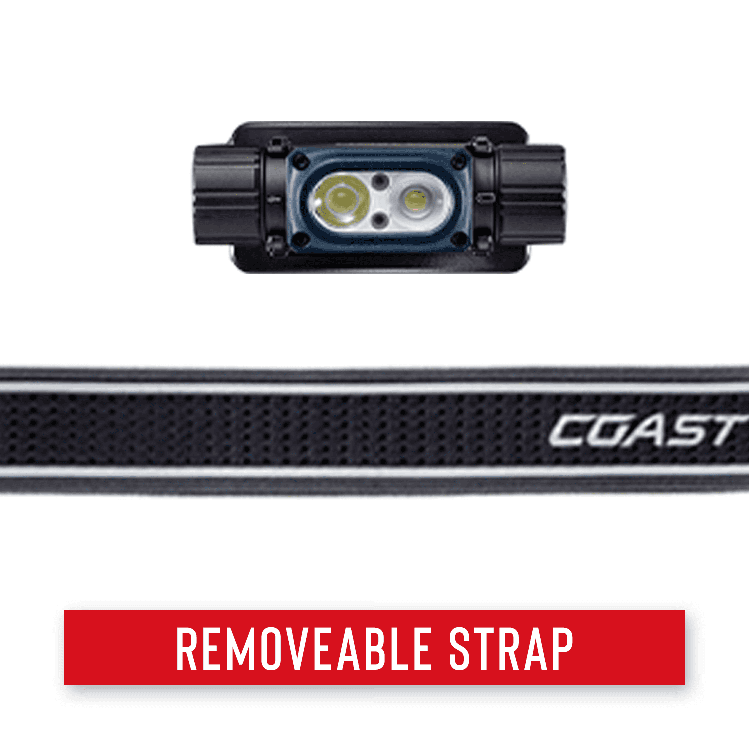 COAST WPH30R Waterproof Rechargeable Headlamp – 1000 Lumens, IP68, Dual Power, USB-C