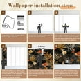 thumbnail image 5 of Peel and Stick Wallpaper Wall Murals Mushroom Boho Black Brown Mushroom Forest 69"H x 96"W Removable Wall Paper Self-Adhesive Wall Decor for Bedroom Living Room Nursery, 5 of 7