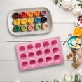 thumbnail image 6 of Rose Silicone Fondant Molds 15 Cavity Flower Cake Resin Mold Candy Chocolate Ice Cube Fondant Molds Kitchen Baking Tools for Sugarcraft Cake Decorating, 11.49*6.69*0.7Inch (1Pcs, Pink), 6 of 7