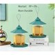 thumbnail image 5 of Comederos para pájaros para colgar al aire libre, comedero para pájaros, comedero para pájaros salvajes con techo para decoración exterior y reloj (verde), 5 of 5