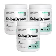 ColonBroom Psyllium Husk Powder - Colon Cleanse for Bloating Relief and Gut Health - Fiber Powder Drink, Easy to Mix - Vegan, Gluten Free, Non-GMO - Strawberry (150 Servings)