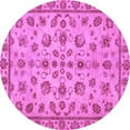 thumbnail image 1 of Ahgly Company Indoor Round Abstract Purple Modern Area Rugs, 8' Round, 1 of 4