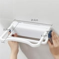 thumbnail image 3 of Foldable Washbasin Slipper Storage Rack with Hooks Punch-free Wall Washbasin Slipper Storage Rack Mounted Basin Rack Hooks Bathroom Organizer, 3 of 7