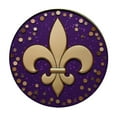 thumbnail image 2 of PIKWEEK  Mardi Gras Fleur De Lis Glitter, Elastic Fitted Edged Round Tablecloth Waterproof Anti-Shrink Soft Polyester Table Cloth Washable Table Cover for Banquet Home Indoor or Outdoor White, 2 of 7