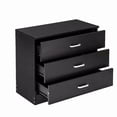 thumbnail image 5 of Fortressmount Wood Simple 3-Drawer Dresser Black, 5 of 9