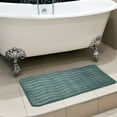 thumbnail image 3 of Lavish Home 67-11-BL 60 x 24.25 x 0.62 in. Memory Foam Extra Long Bath Rug Mat - Black, 3 of 5