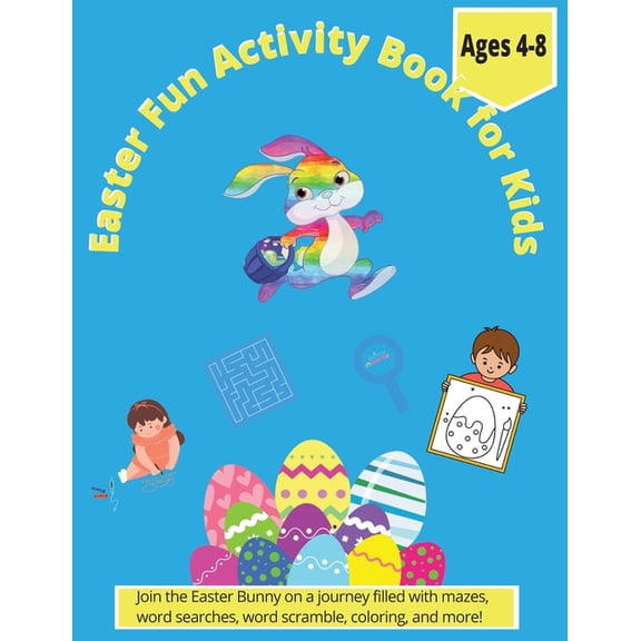 Easter Fun Activity Book for Kids - Ages 4-8, (Paperback)