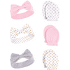 Hudson Baby Unisex Cotton Headband and Scratch Mitten Set
