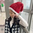 thumbnail image 6 of Cute Beanie Hat Parent-child Knit Hat Long Tail Xmas Woolen Hat Pompom Windproof for Outdoor Activities in Cold Weather, 6 of 19