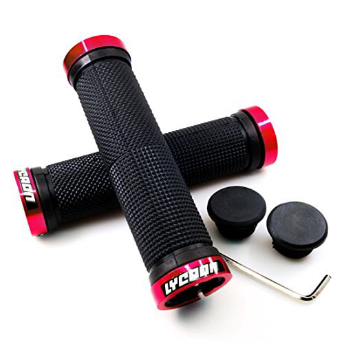 Non-Slip-Rubber Bicycle Handle Grip with Aluminu... LYCAON Bike Handlebar Grips 