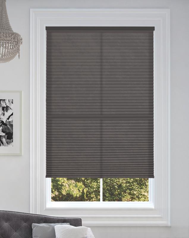 9//16 Single Cell Size: 23 W x 48 H BlindsAvenue Cordless Day//Night Cellular Honeycomb Shade Anthracite