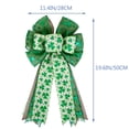 thumbnail image 2 of Lazo decorativo Hongsome para el Día de San Patricio, arpillera, color verde con purpurina, 2 of 6