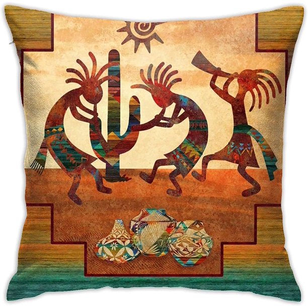 Southwest_Native_American_Kokopelli Pillow Cases Zippered Pillowcase