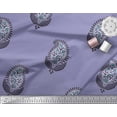 thumbnail image 2 of Soimoi Poly Georgette Fabric Leaves & Paisley Block Printed Fabric 1 Yard 42 Inch Wide, 2 of 4