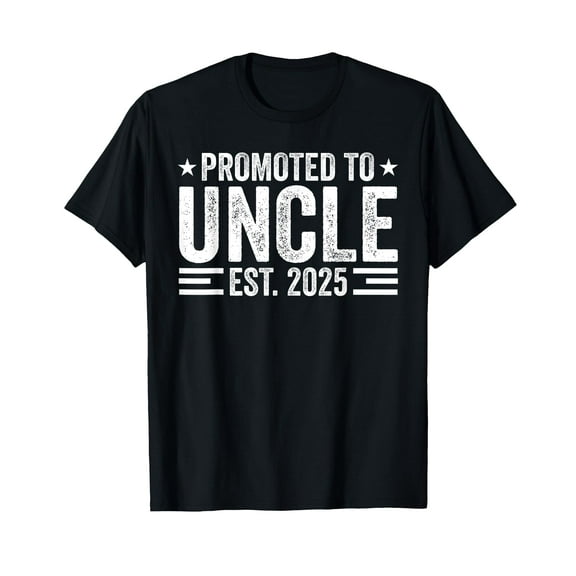 Promoted To Uncle Est 2025 Uncle Baby Announcement T-Shirt
