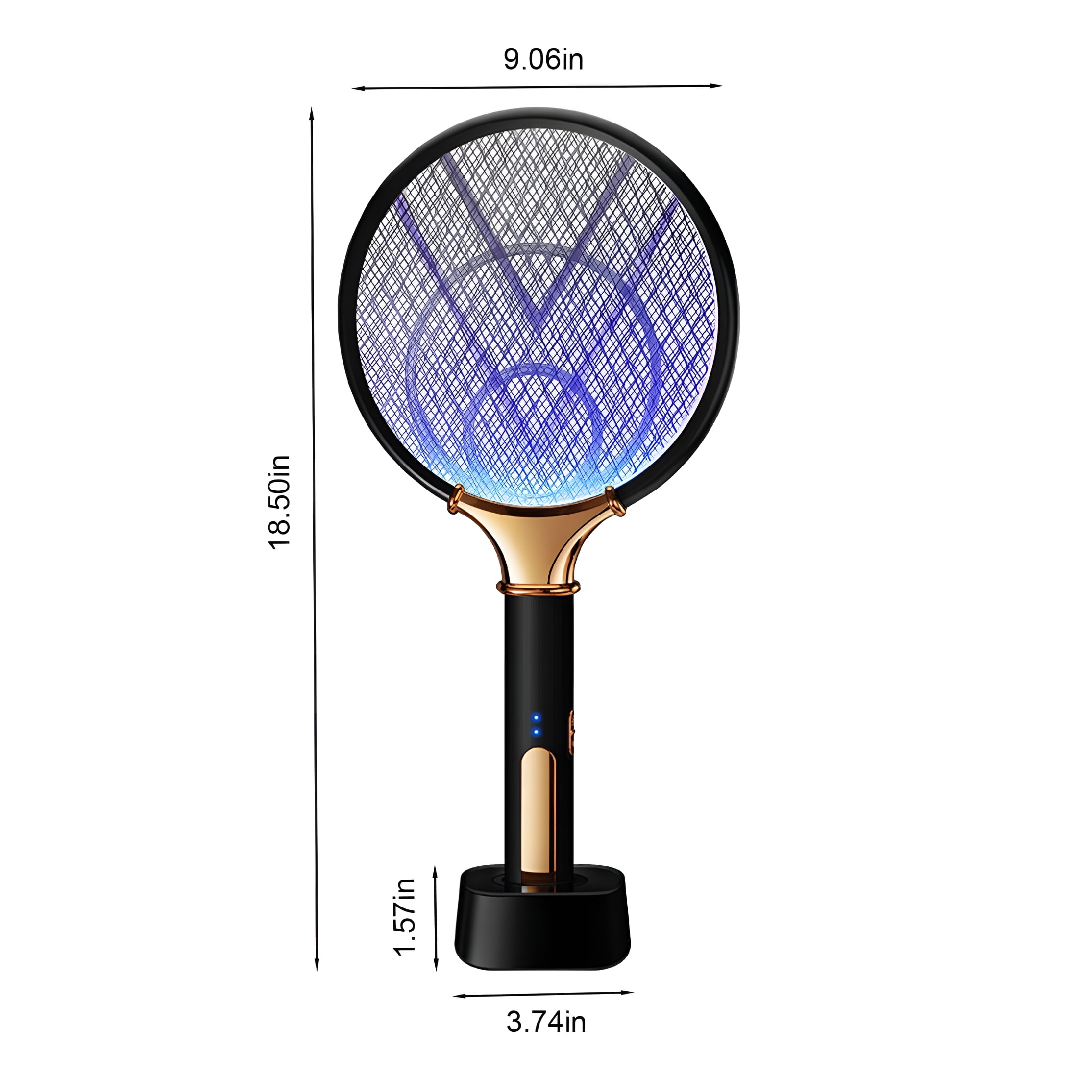 HIBIBUD Electric Fly Swatter,Electric Zapper,Mosquito Trap Lamp & Racket,Mosquito Kill Fly Zapper with Purple Light Attractant for Home Indoor Outdoor