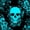 Cyan Black, variant on Castle Fairy Boho Skull Full Size Comforter Sets 3-Piece,Spooky Wildflower Bedding Comforter Set,White Blacks,1 Comforter and 2 Pillowcases,Black Reversible