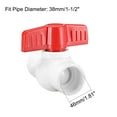 thumbnail image 3 of Ball Valve Water Pipe Threaded Ends 1-1/2" Inner Hole Dia Red White, 3 of 3