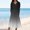 White, variant on Women's Long Sleeve Dress, V-Neck Midi Length Casual Dress, Stretchy Polyester Everyday Dress