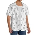 thumbnail image 2 of Goofa Hand Drawn Turtle Printed Men's Casual Short-sleeved Shirt,Lightweight Breathable Button-down,Summer Casual men's top,Versatile Fashion shirt-4X-Large, 2 of 7
