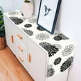 thumbnail image 4 of Black Gray Table Runner Dahlia Pinnata Flower Beige Table Runners Modern Elegant Pompon Farmhouse Geometric Coffee Table Center Decor for Home Kitchen Dining Party 13 x 48 Inch, 4 of 6
