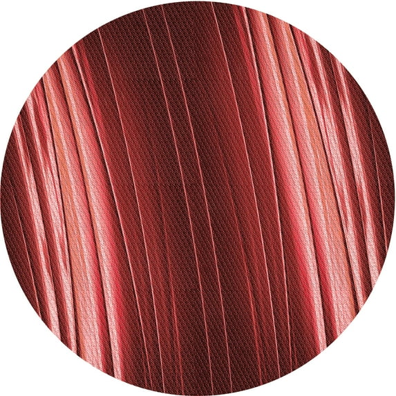 Ahgly Company Indoor Round Patterned Valentine Red Area Rugs, 4' Round