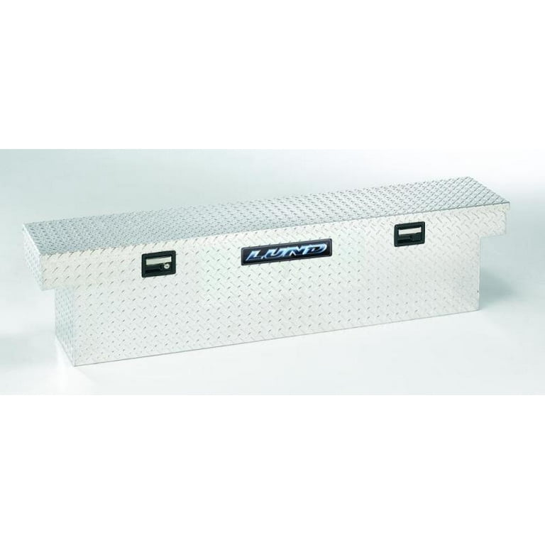 Lund 70 in Aluminum Side Mount Storage Truck Tool Box with mounting hardware and keys included, Silver