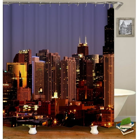 72 X 78 Inches Shower Curtain Night, Curtain Fabric Los Angeles